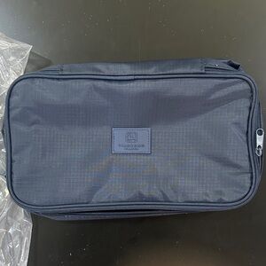 Men's Dark Blue Toiletry Bag - underwear organizer on bottom